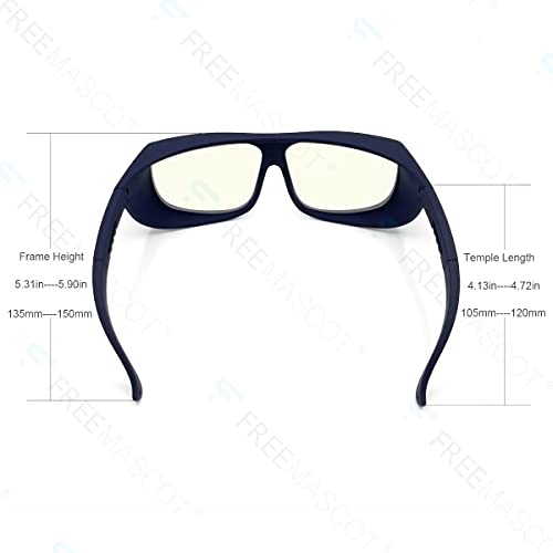FreeMascot OD 6+ 9000nm-11000nm Wavelength CO2 Laser Safety Glasses for 10.6um CO2, 10600nm Laser Safety Goggles (Black) (Frame Style 5) - Image 2