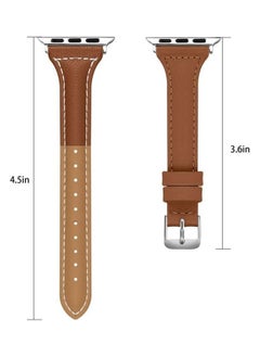 PROMASS Replacement Watchband For Apple Watch Coffee Brown+Brown 