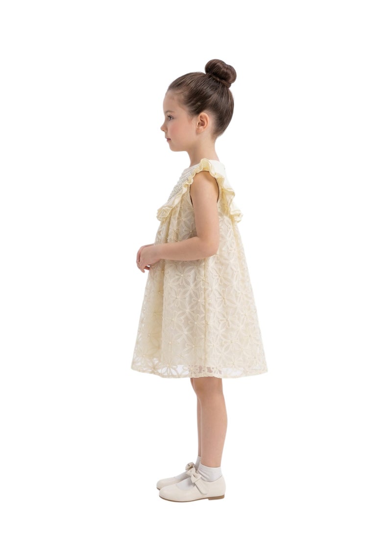 Bidani Vintage-Inspired Eyelet Lace Ruffle Dress - Image 2