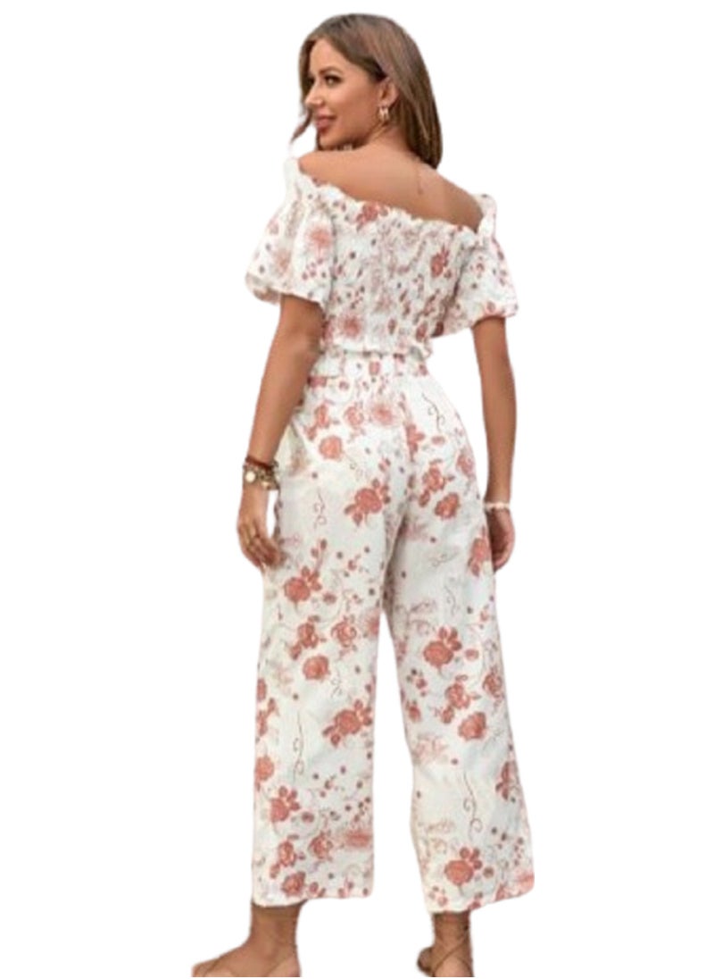 MANIKAN Women's pajamas Manikan two pieces pants and short top ruffled  - Image 2