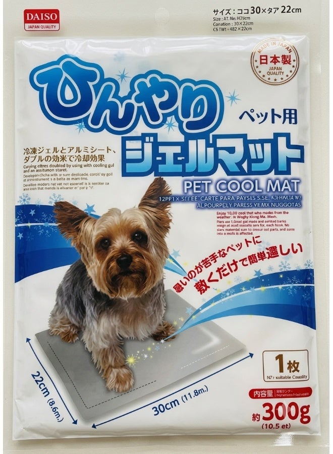 Pet Cooling Mat 22 x 30 cm, Self-Cooling Gel Pad for Dogs & Cats, Portable Cooling Bed Mat for Summer, Crate, Kennel & Travel