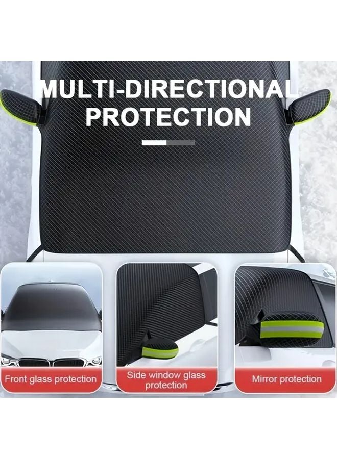 Green Ears 6 Magnets Windshield Cover UV Protection Snow Shield Durable Oxford Fabric - Image 5