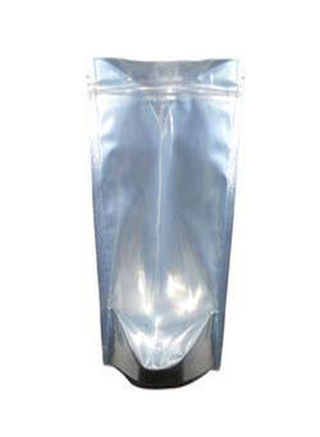 siddhi Silver Stand-up Zipper Pouch with One Side Clear, Size 5"x 7"(Spices, Dry Fruits Packing and All Product) (1 KG) - Image 1
