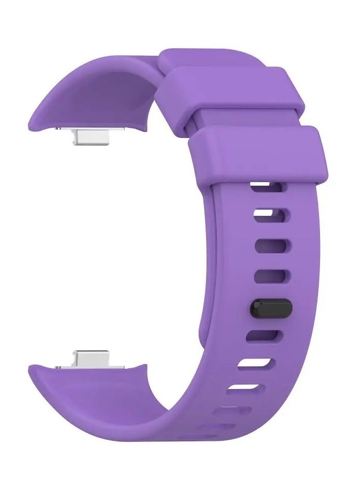 حزام متوافق مع ساعة Xiaomi Redmi Watch 4/Xiaomi Band 8 Pro، سوار للنساء والرجال، حزام سيليكون بديل قابل للتعديل (أرجواني فاتح) - Image 2