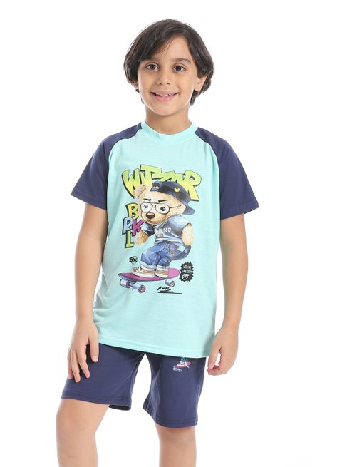 Boys' 2-piece printed cotton set
