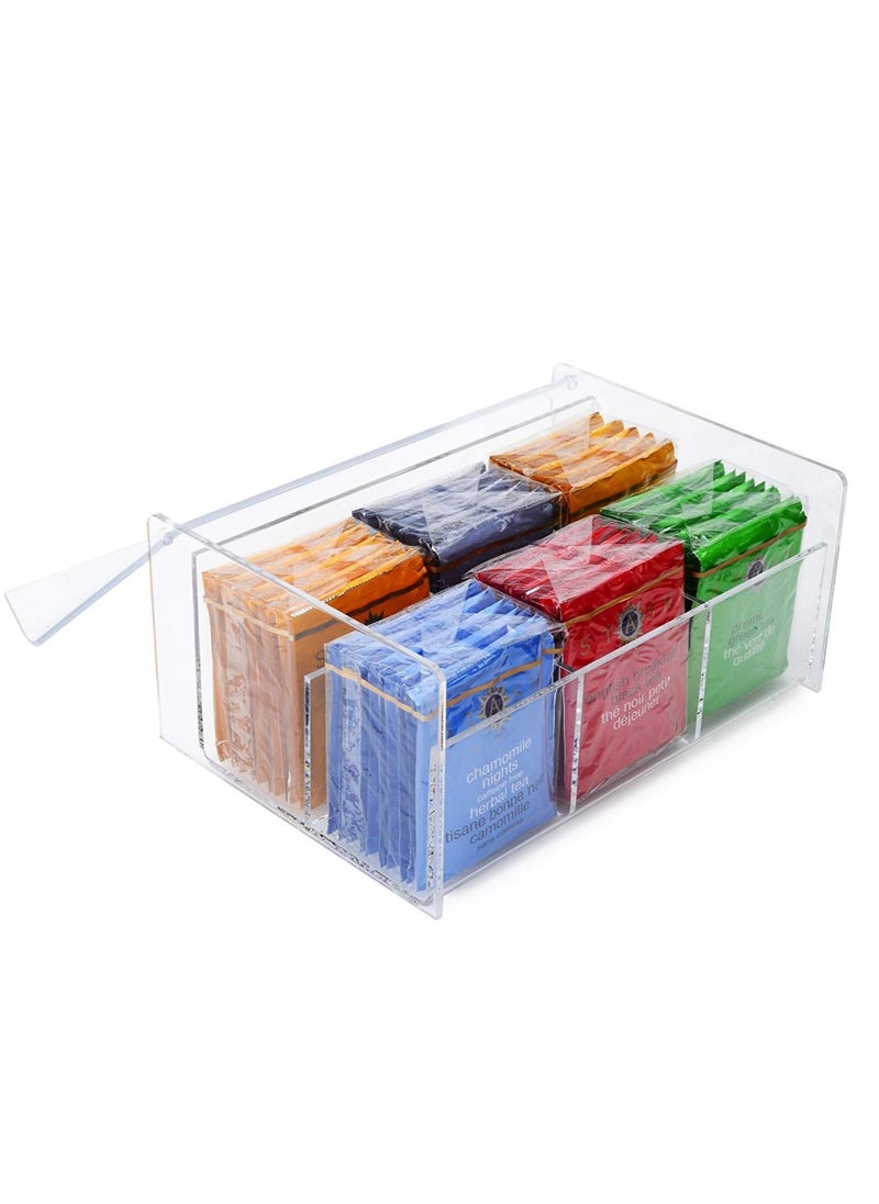 Generic "Tea Bag Organizer – Stackable Tea Bag Storage with Lid, Coffee & Tea Organizer for Kitchen Pantry & Countertops, Holder for Tea Bags, Coffee, Sugar Packets, Spices & Small Pouches"  - Image 1