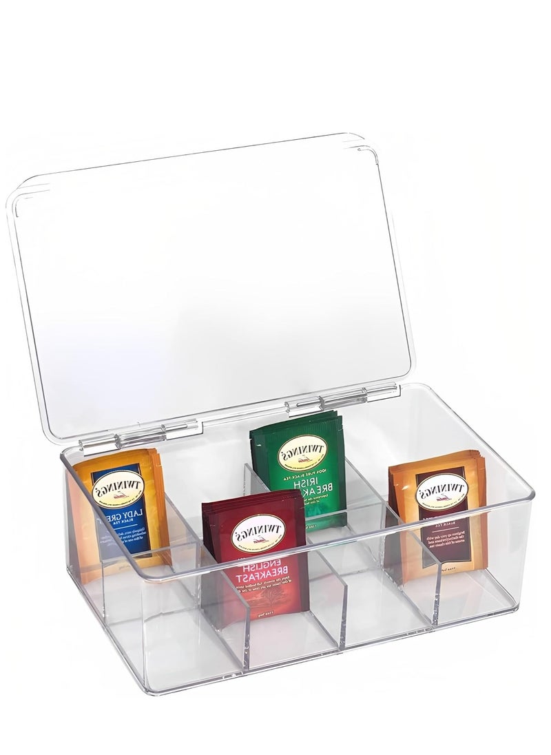 Generic "Tea Bag Organizer – Stackable Tea Bag Storage with Lid, Coffee & Tea Organizer for Kitchen Pantry & Countertops, Holder for Tea Bags, Coffee, Sugar Packets, Spices & Small Pouches"  - Image 2