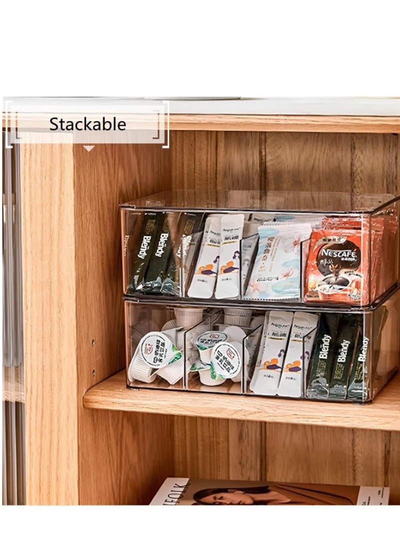 Generic "Tea Bag Organizer – Stackable Tea Bag Storage with Lid, Coffee & Tea Organizer for Kitchen Pantry & Countertops, Holder for Tea Bags, Coffee, Sugar Packets, Spices & Small Pouches"  - Image 4