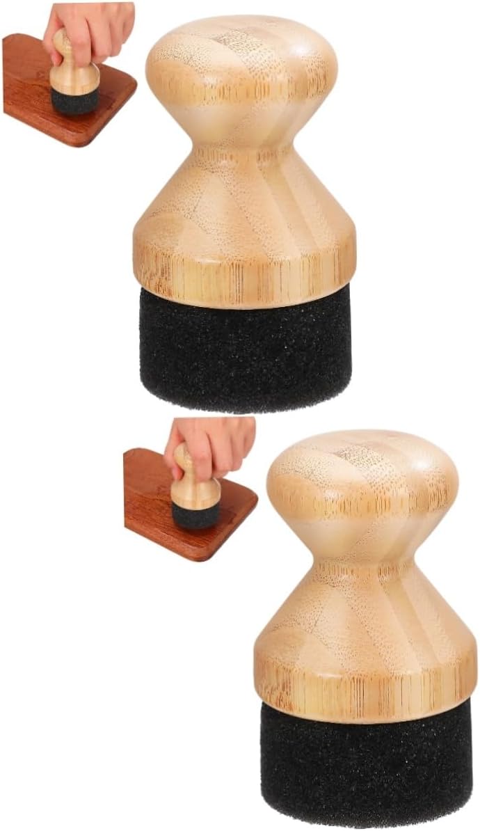 2 Piece Cutting Board Oil Applicator And Sponge For Easy Wax Application On Wood - Image 1