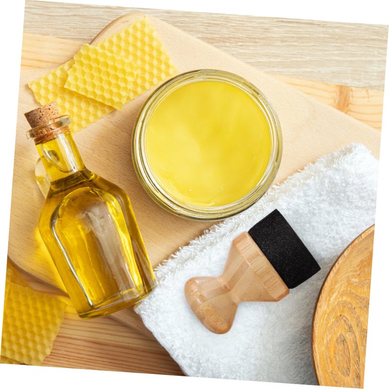 2 Piece Cutting Board Oil Applicator And Sponge For Easy Wax Application On Wood - Image 4