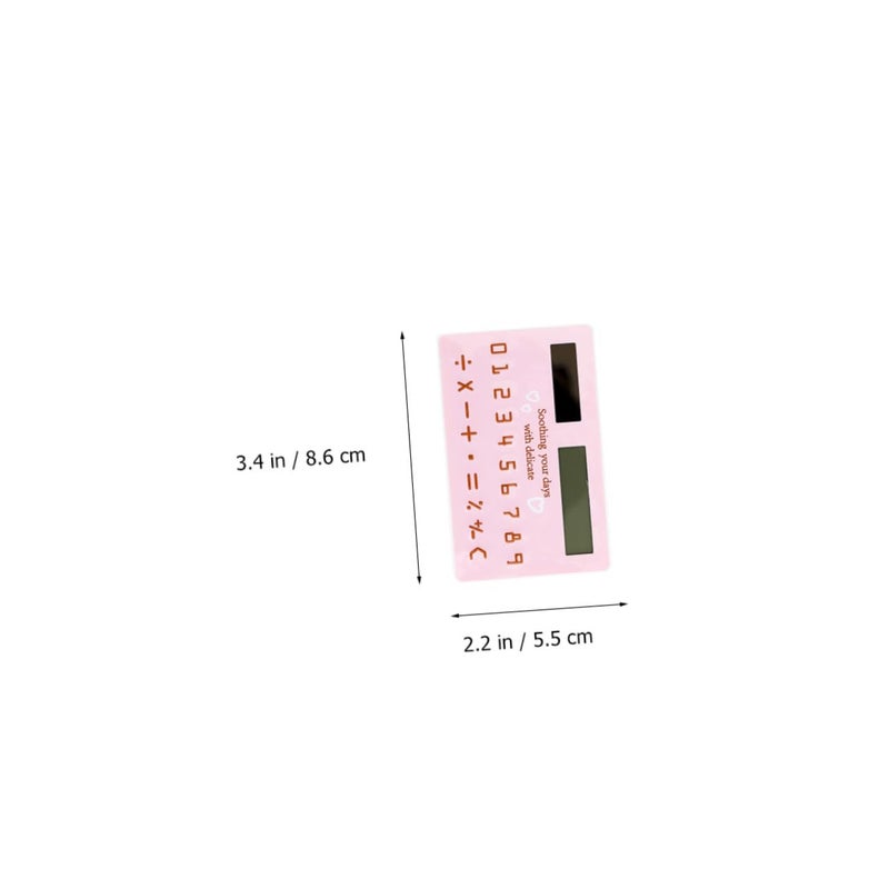 2pcs Ultra Thin Solar Calculator Set Portable Pocket Card Design for Students Office Use - Image 3