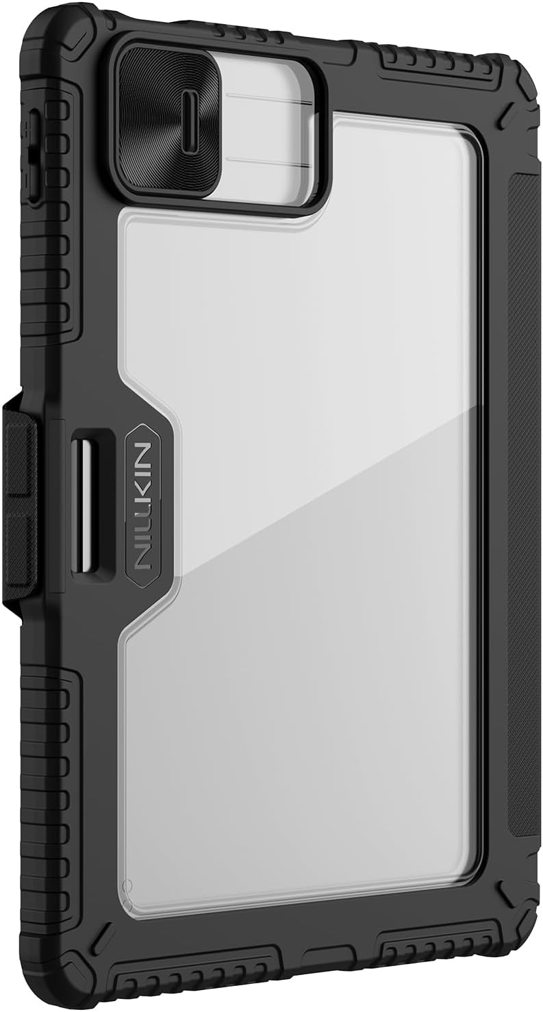 Nillkin Bumper Pro Pu Leather Case Designed For Xiaomi Pad 7/7 Pro, Pen Holder/Shockproof Cover/Multi Angle Folding Style/Rear Camera Slide Cover Black - Image 3