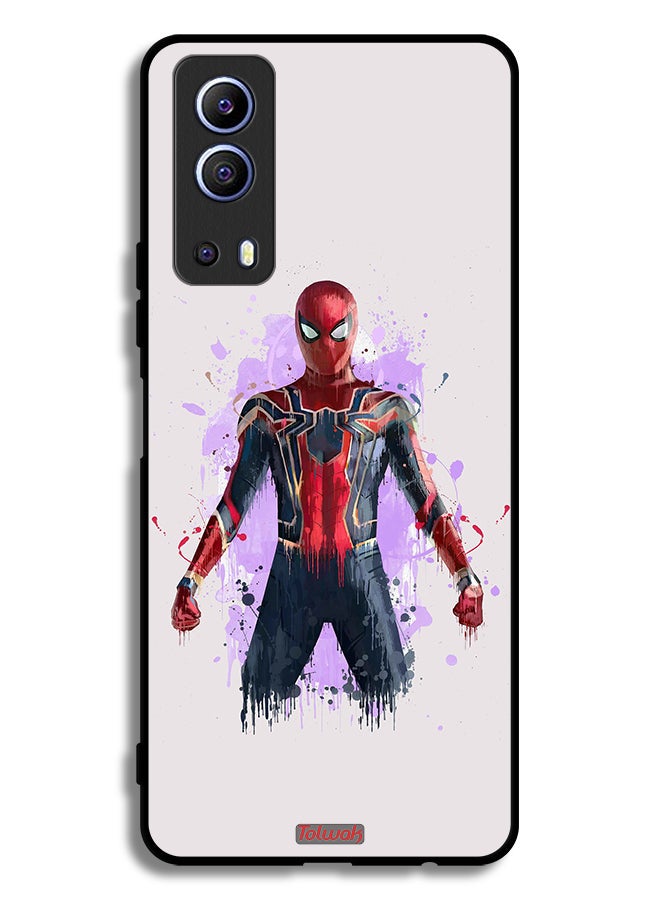 Tolwak Vivo Y72 5G Protective Case Cover Iron Spider Artwork - Image 2