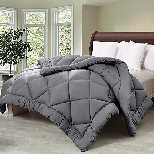 Homespun Soft Microfibre Quilt for Heavy Winter, Single Bed Size (60inch x 90inch), Dark Grey Colored Razai, lightweight - Image 2