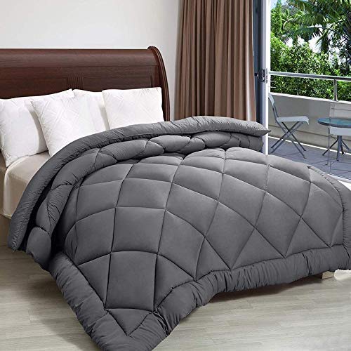 Homespun Soft Microfibre Quilt for Heavy Winter, Single Bed Size (60inch x 90inch), Dark Grey Colored Razai, lightweight - Image 5