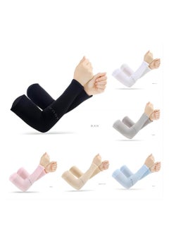 Aqua 6 Pairs Arm Sleeves Stretch Sports Sun Protection Sleeve UV Protection Compression Arm Sleeves Suitable for Golfing Fishing Running  - Image 1