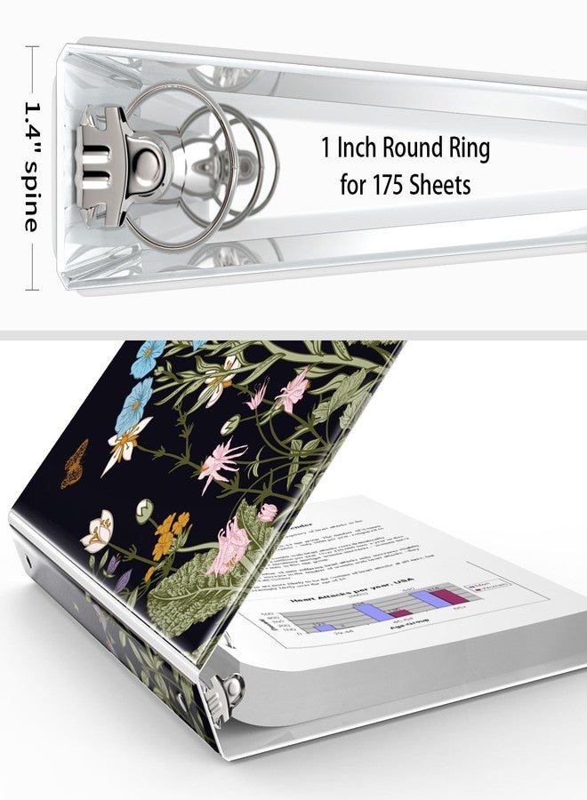 Eyrozill Cute 3 Ring Binder 1 Inch, Decorative Receipt Binders, Hair Client Records with Clear Interior Pockets for Letter-Size(11" x 8.5") Paper, PVC Cover (Tussock, 1 in) - Image 2