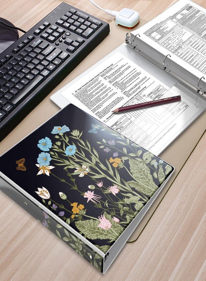 Eyrozill Cute 3 Ring Binder 1 Inch, Decorative Receipt Binders, Hair Client Records with Clear Interior Pockets for Letter-Size(11" x 8.5") Paper, PVC Cover (Tussock, 1 in) - Image 5
