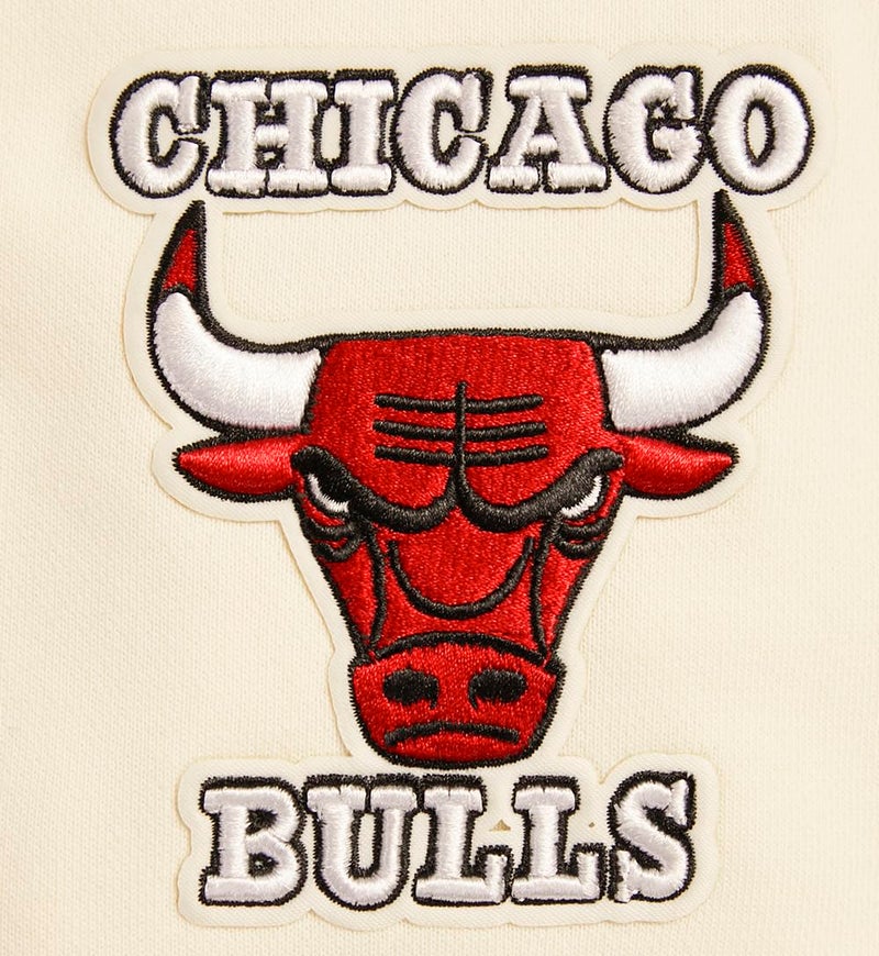 Pro Standard Womens NBA Chicago Bulls Retro Classics Cropped Pullover Hoodie Eggshell/Red M - Image 5