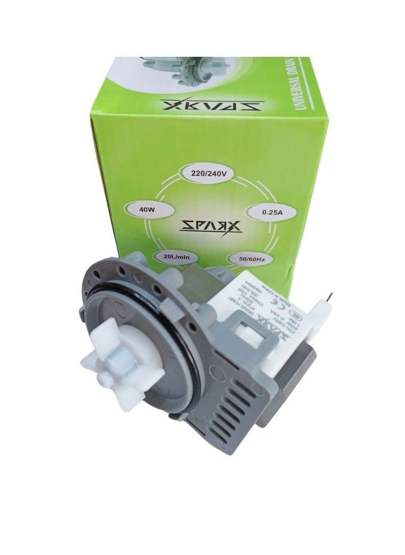 Spark Universal Drain Pump For Washing Machine  40-Watt Ac220 .25A  Water Prof  - Image 4