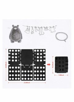 Excefore Adjustable T-Shirt Folding Board, Shirt Folding Board T Shirt Folder Durable Plastic Laundry Folders Folding Boards Durable Flipfold for Kid and Adult to Fold Clothes (Mini, Black)  - Image 5