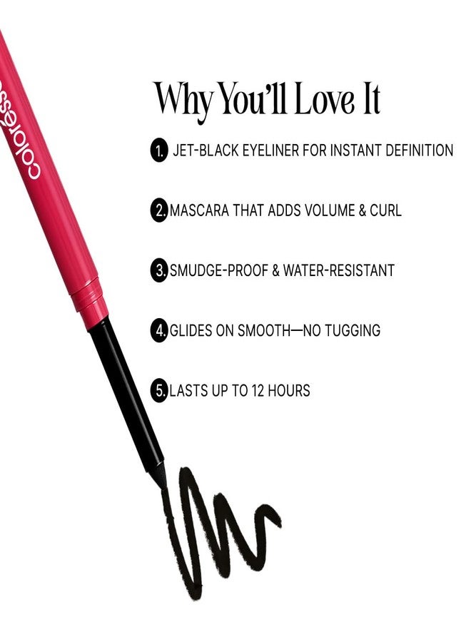 كالرسينس قلم كحل كولوريسنس تايم تو برايم | لون أسود فاحم | لمسة نهائية مطفية | مقاوم للتلطخ والماء | يدوم حتى 12 ساعة | غني بزيت اللوز | لون أسود غني وواضح | مسحة واحدة تكفي - Image 4