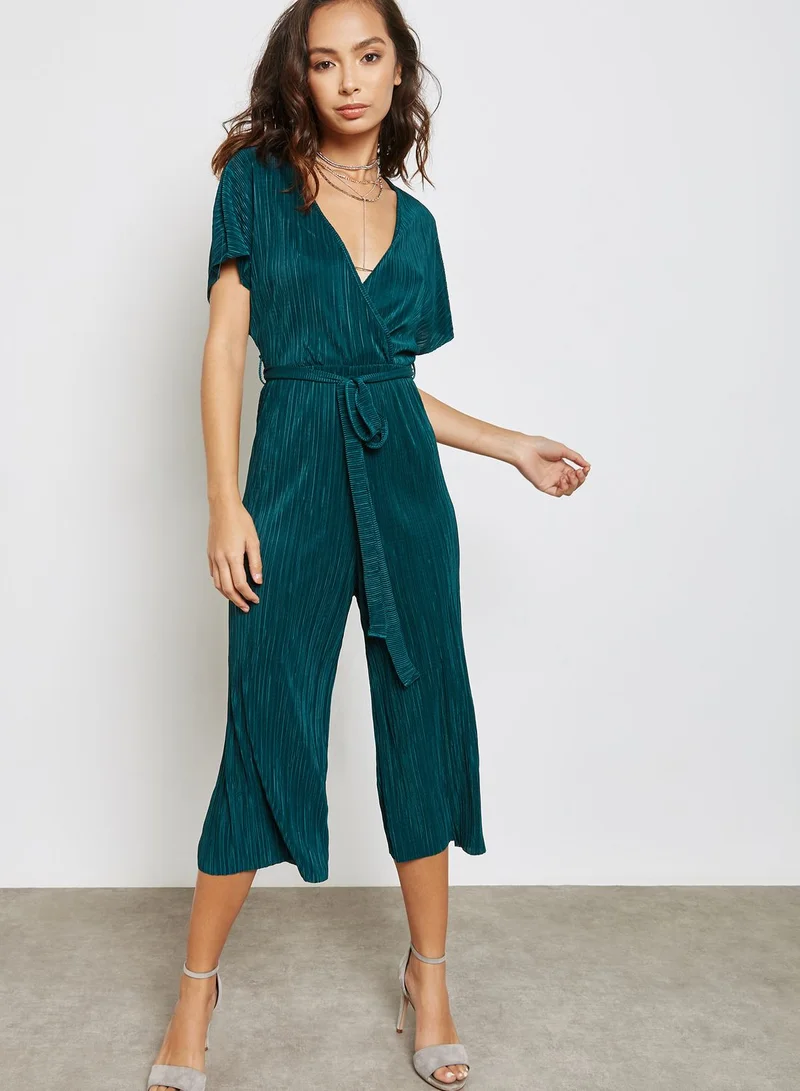 NEW LOOK Wrap Plisse Culotte Jumpsuit