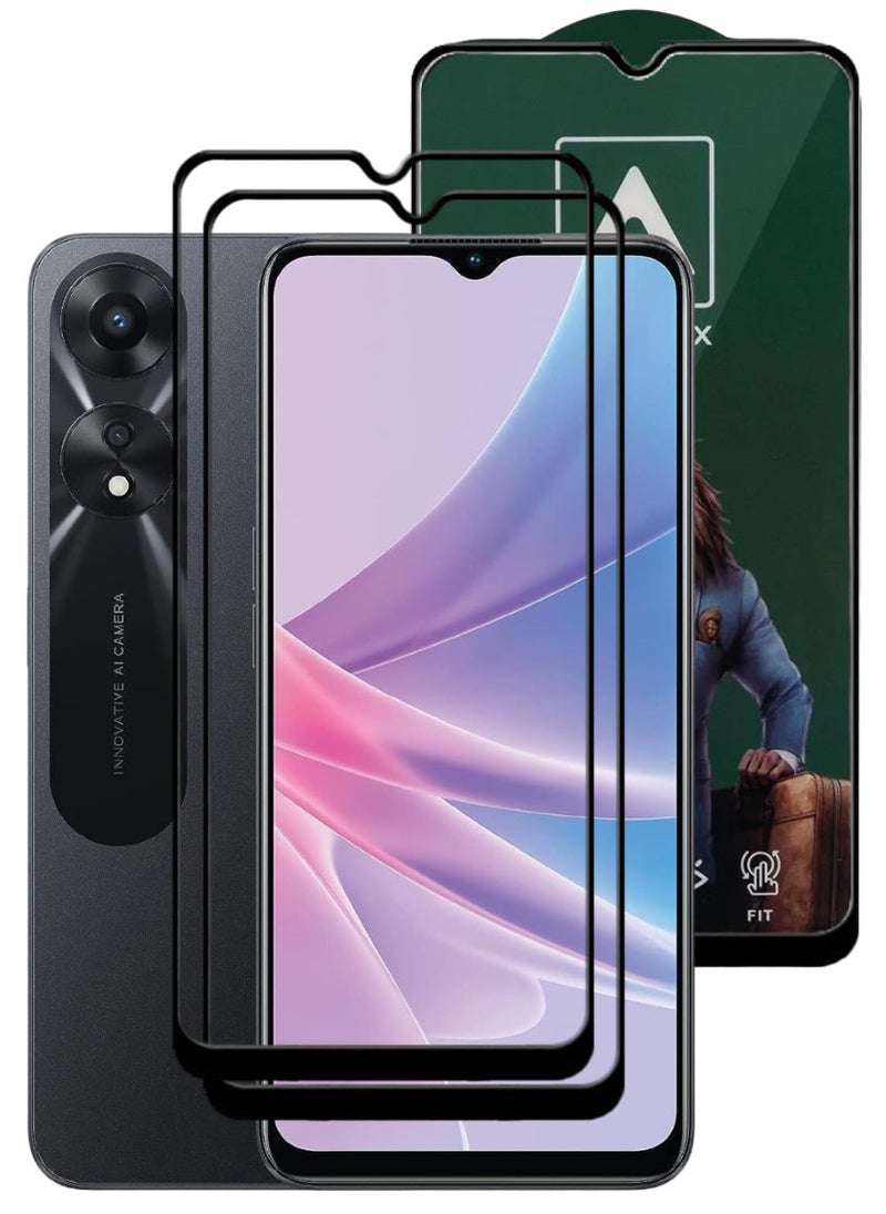 ACLIX 2 Pieces Antistatic ESD Dustproof Premium Quality High Definition Tempered Glass Screen Protector Designed For Oppo A78 - Image 1