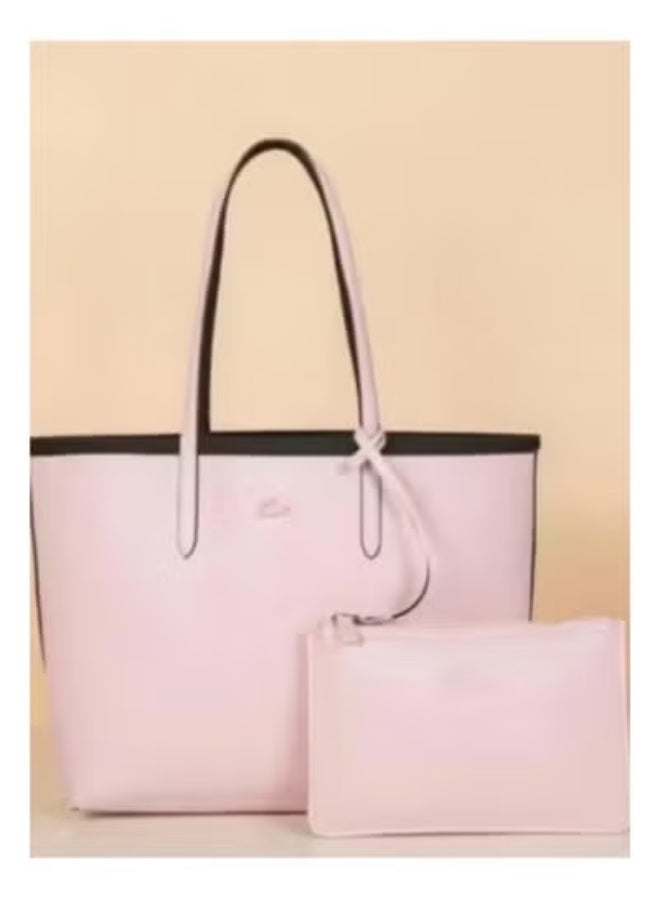 لاكوست حقيبة يد نسائية من LACOSTE ثنائية الوجه واللون - كبيرة السعة - عصرية ومتعددة الوظائف - حقيبة كتف - Image 2