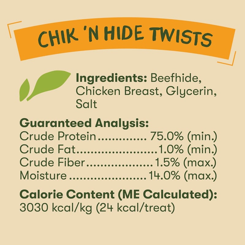 Pet 'n Shape Chicken Hide Twist - All Natural Treat, Chicken, Large, 6 Count - Image 5