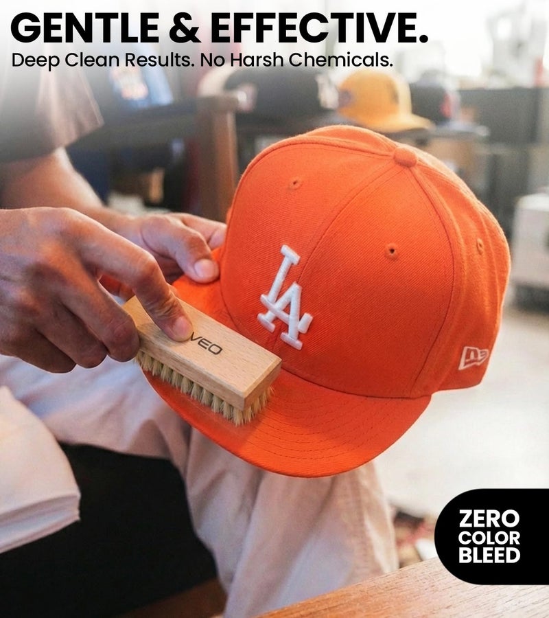 EVEO Hat Cleaner for Baseball Caps - (2 Pack) Hat Cleaning Kit Sweat Stain Remover & Deordorizer Hat Saver for Felt, Cowboy & Caps - Image 3