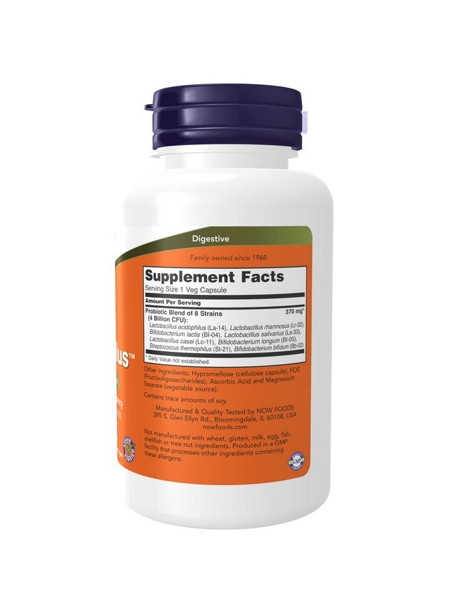 now Supplements Gr8Dophilus™With 8 Strains & 4 Billion Potency Shelf Stable 120 Veg Capsules - Image 3