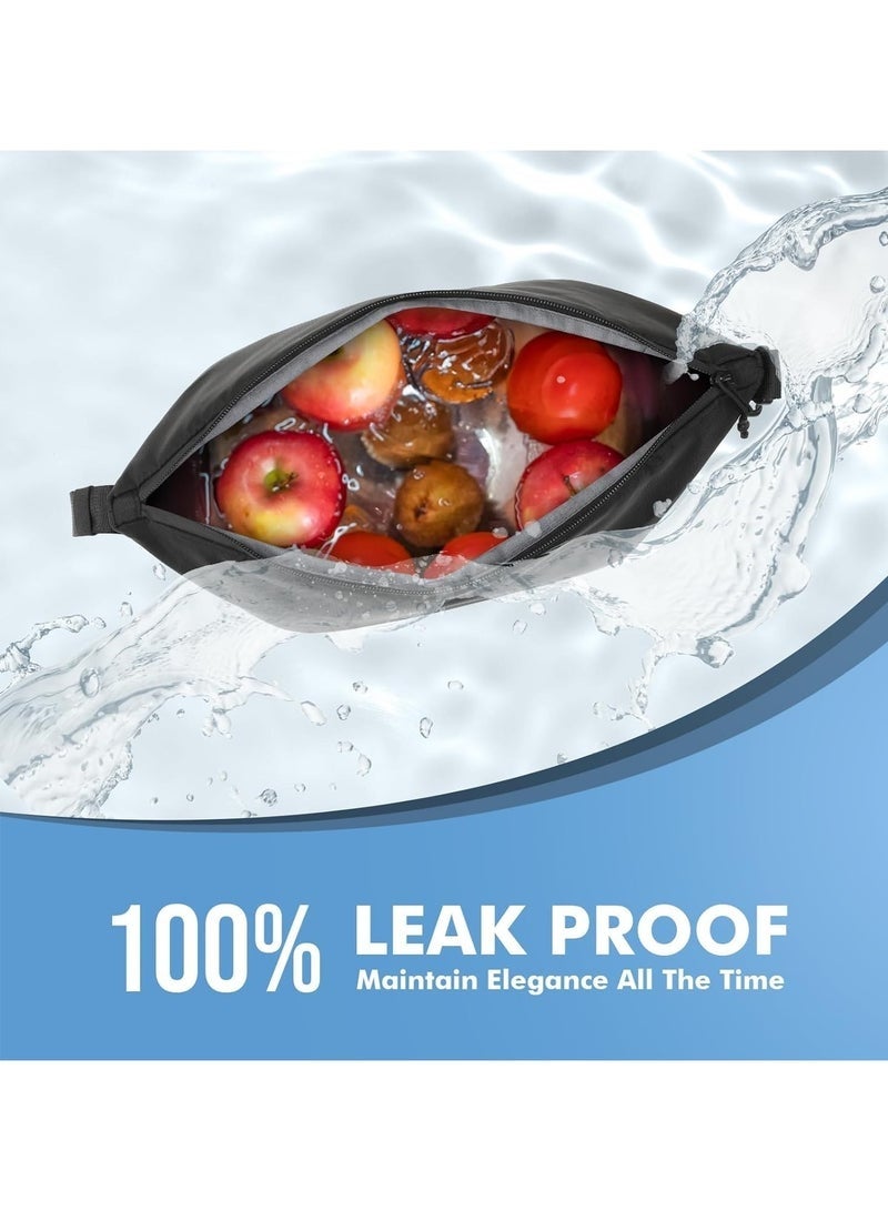 Arabest حقيبة غداء للنساء والرجال البالغين، حقائب غداء قابلة لإعادة الاستخدام بسعة عالية، حاويات طعام غداء صغيرة مقاومة للتسرب، صندوق غداء للعمل والسفر والأنشطة الخارجية ونزهات المدرسة، مقاس واحد (أسود) - Image 5