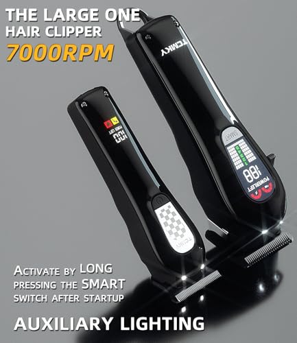 TCMKY Hair Clippers Professional Cordless for Men, Barber Clippers for Hair Cutting Kit, Wireless LCD Display Hair Trimmers Set, Rechargeable Haircut Machine for Family (Black) - Image 4