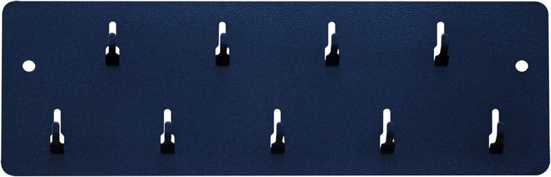 Pyramid Time Systems Industrial Key Rack, Powder Coated Steel, 9 Hooks, Keeps Keys, Clock Badges and Other Items Organized and Easily Accessible, Black - Image 1