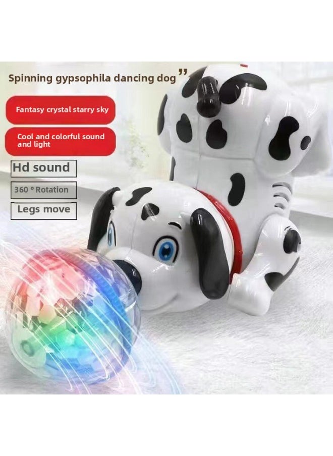 Shake The Same Stunt Top Ball Electric Toy Dog Can Sing And Dance Luminous Rotating Top Ball Puppy Toy Wholesale-Specifications:388-19 + Rechargeable Battery + Charger + Screwdriver  - Image 1