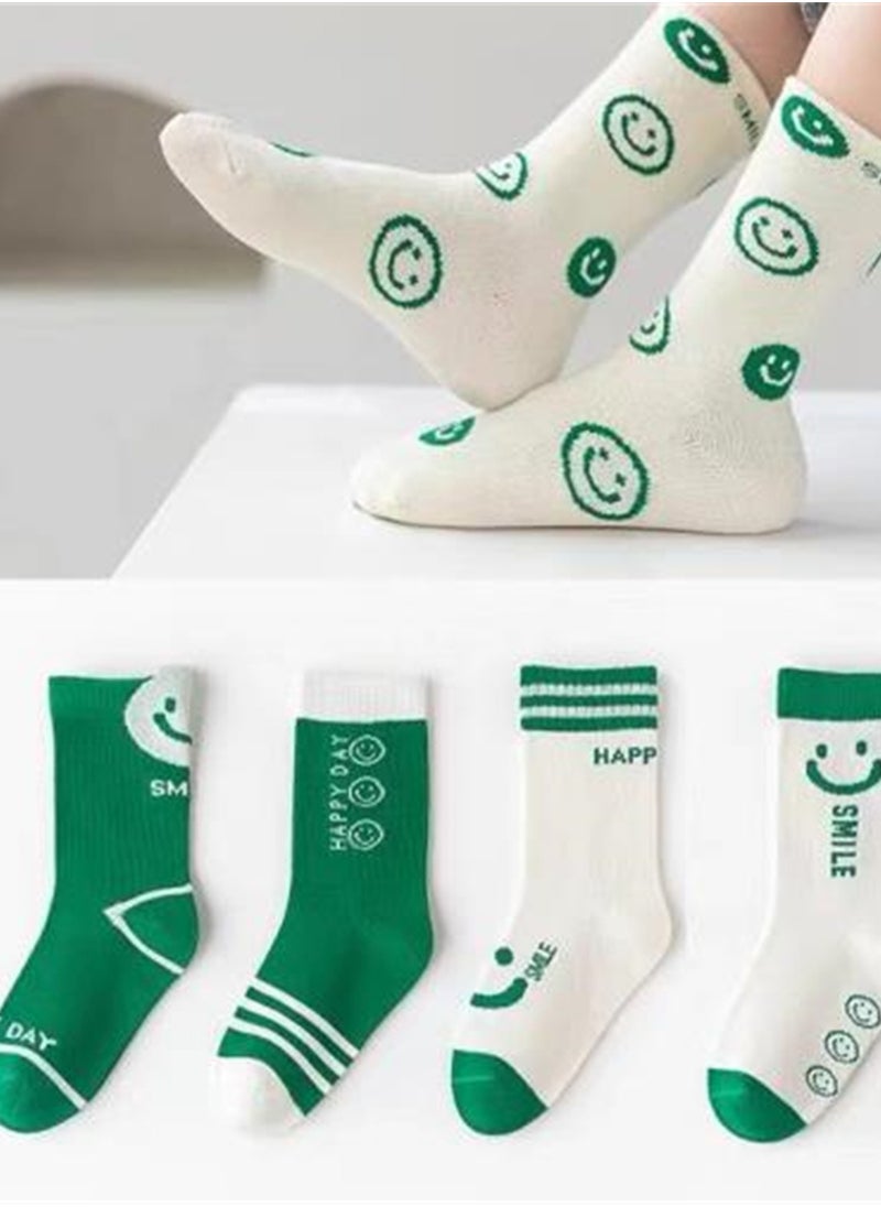 Generic - 5 pairs of children's socks pure cotton mid-calf socks breathable and comfortable socks - Image 1