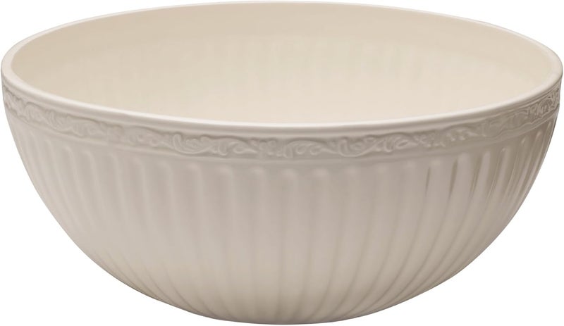 Mikasa Italian Countryside Salad Serving Bowl with Serving Utensils White - Image 3