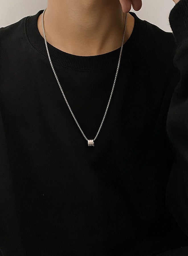 PORSTOO Titanium Steel Waist Pendant Necklace for Men Not Easy To Fade , Fashion Jewelry Necklaces(Steel Color) - Image 2