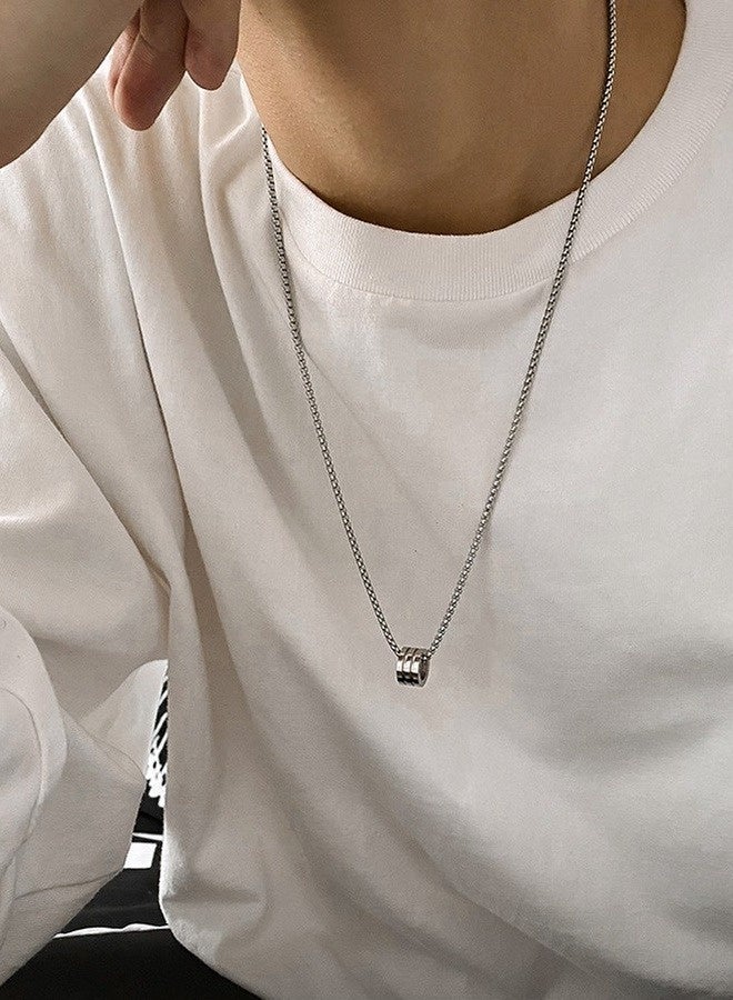 PORSTOO Titanium Steel Waist Pendant Necklace for Men Not Easy To Fade , Fashion Jewelry Necklaces(Steel Color) - Image 3