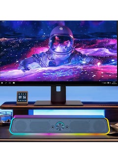 LAIAOCISI Computer Speakers, Soundbar Speaker with RGB LED Light and 3.5 mm Aux Connection for Game, TV, Desktop, Laptop  - Image 5