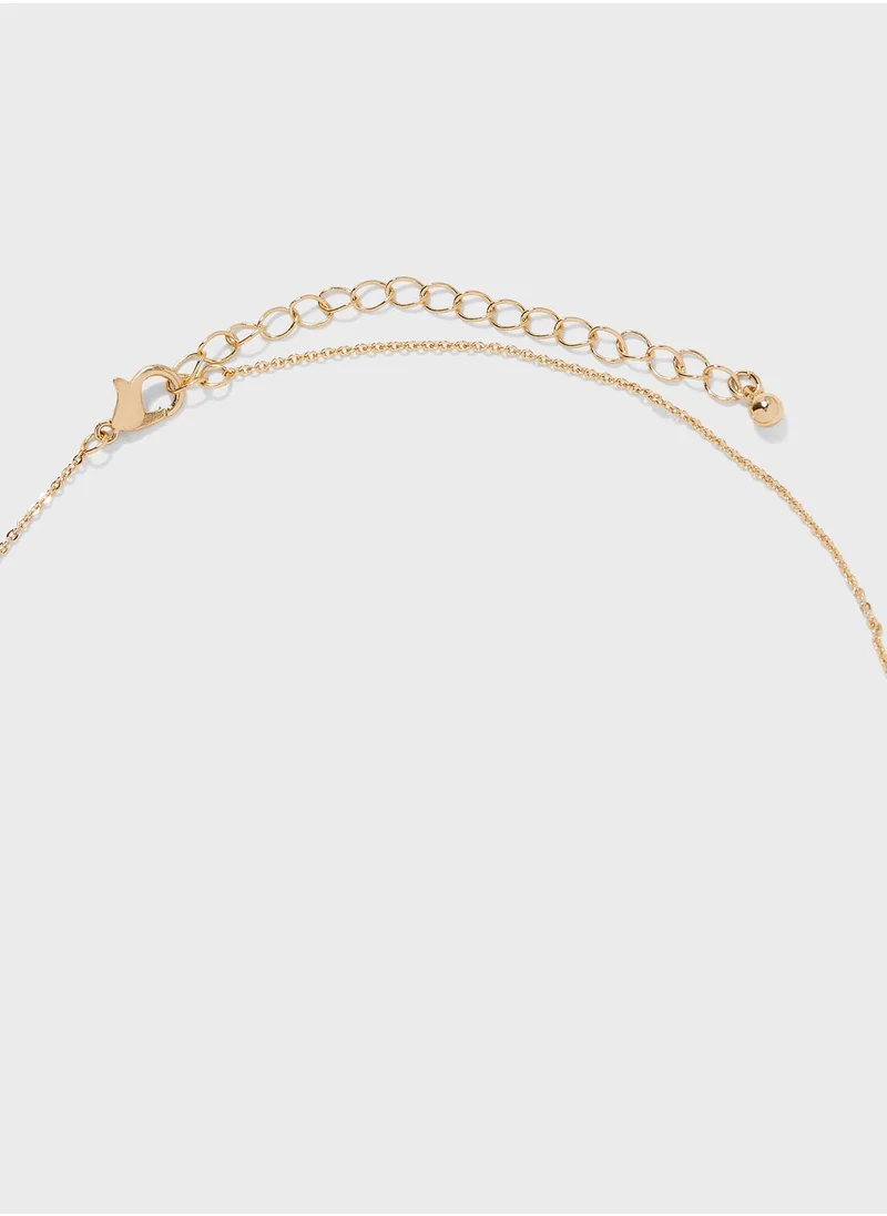 ELLA Diamante Detail Necklace & Earrings Set