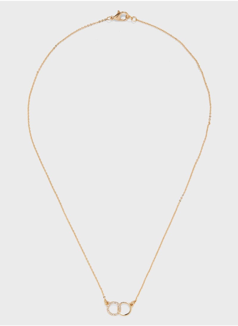 ELLA - Diamante Detail Necklace & Earrings Set - Image 1