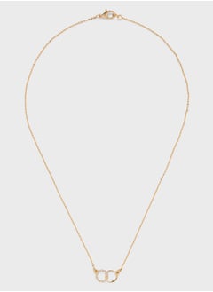 ELLA Diamante Detail Necklace & Earrings Set  - Image 2
