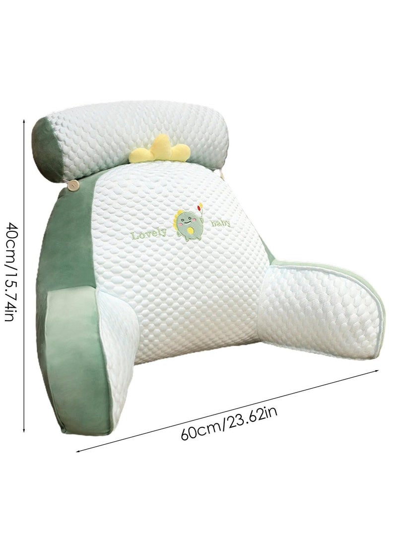 Generic - Bedside Sofa Pillow Backrest,Reading Pillow, Sitting Pillow,Shredded Memory Foam Reading Pillow with Detachable Neck Roll - Image 1