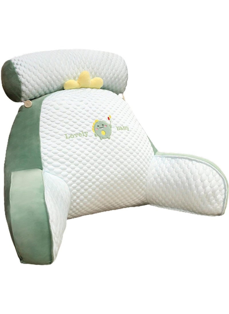 Generic - Bedside Sofa Pillow Backrest,Reading Pillow, Sitting Pillow,Shredded Memory Foam Reading Pillow with Detachable Neck Roll - Image 1