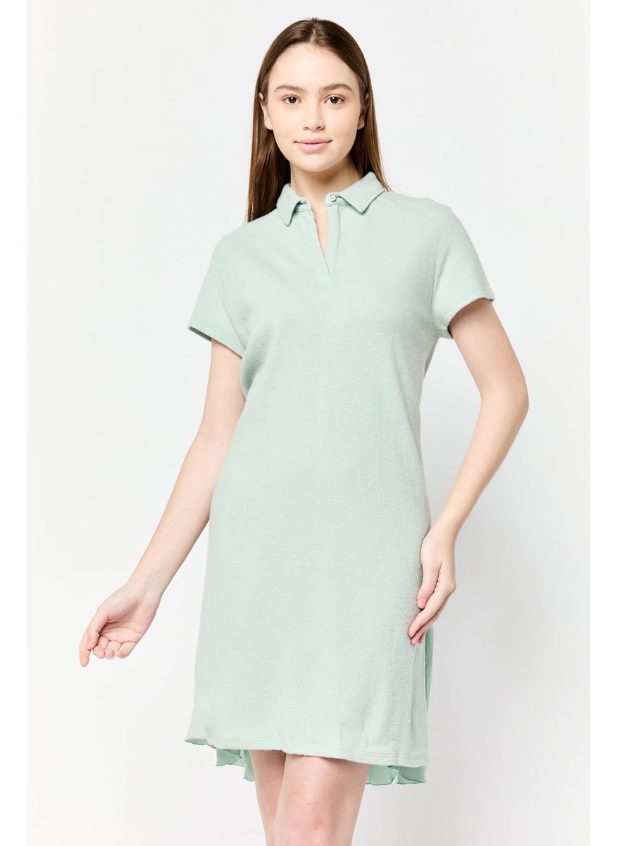 Harmont & Blaine Women Textured Midi Dress, Sage  - Image 1