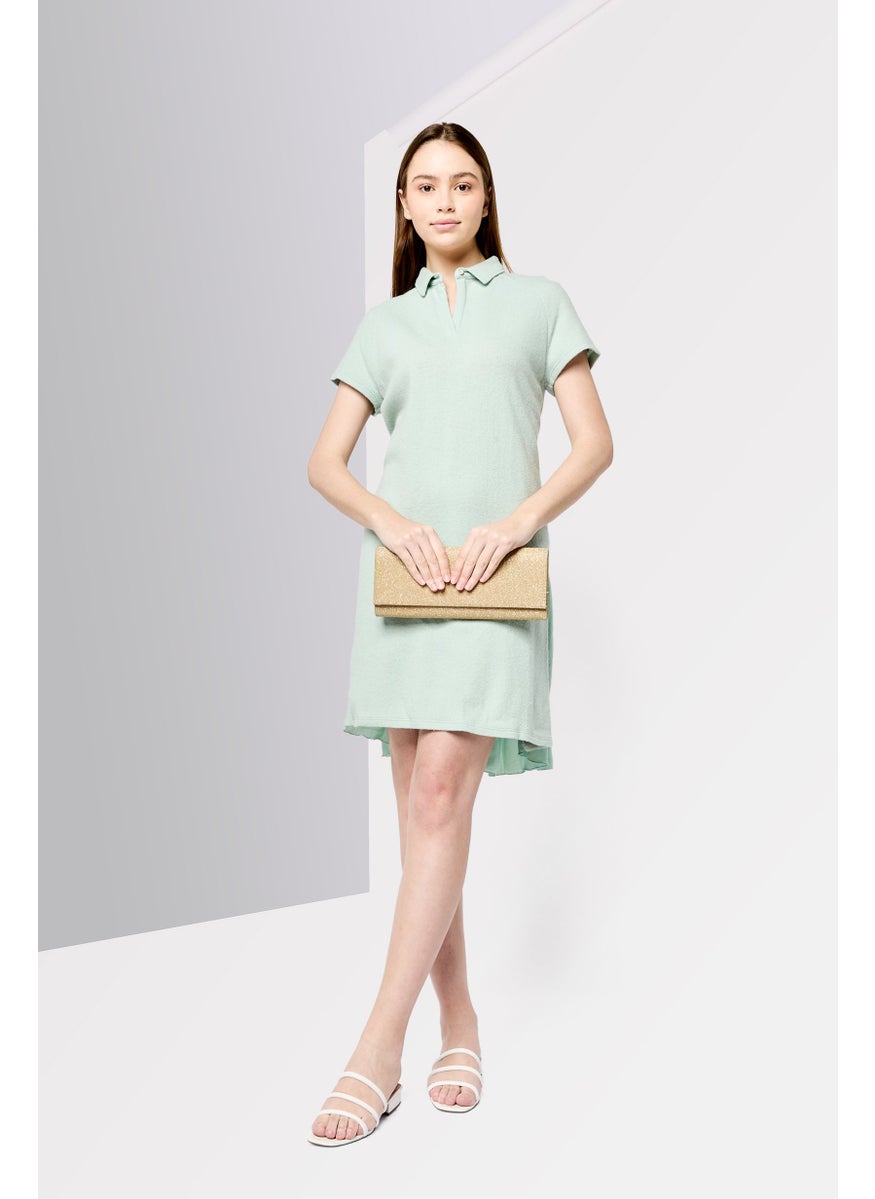 Harmont & Blaine Women Textured Midi Dress, Sage  - Image 4