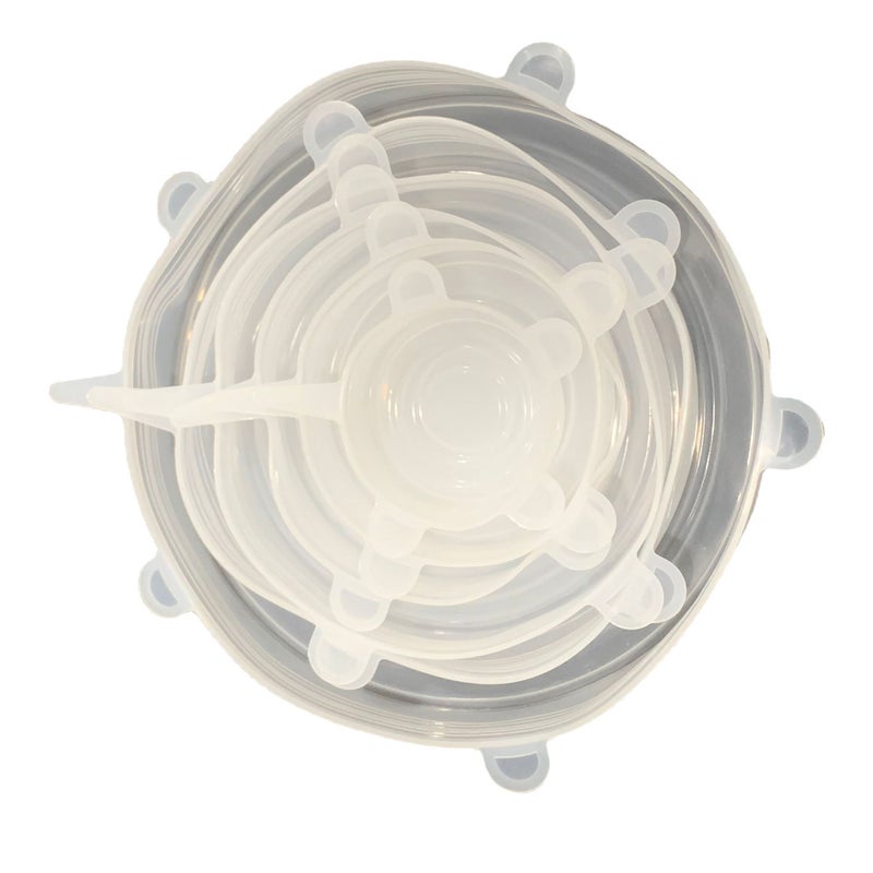 Food Grade Silicone 6-Piece Cover Set Kitchen Six-Piece Cover Set Silicone Bowl Sealed Cover - Image 1