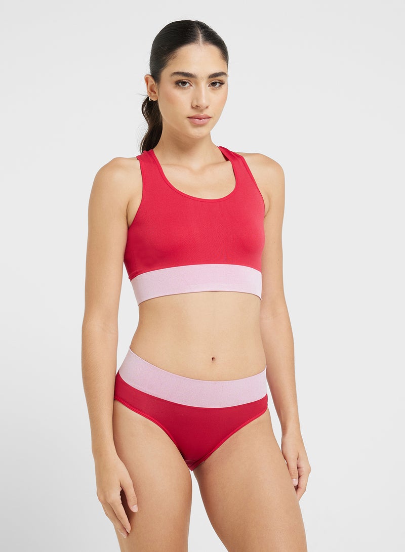 Ginger Contrast Band Bralette & Brief Set - Image 5